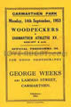 Carmarthen Athletic Woodpeckers 1953 memorabilia